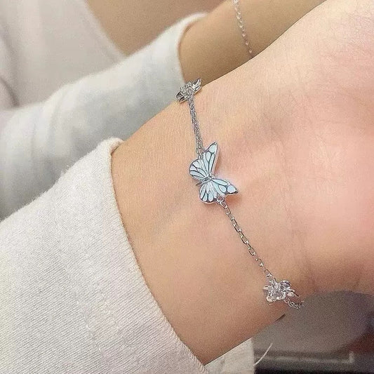 Luminous Dream Blue Butterfly Bracelet 🦋