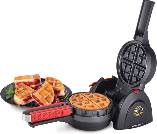 🧇✨ Presto 03512 Stuffler Stuffed Waffle Maker, Belgian, Large, Black