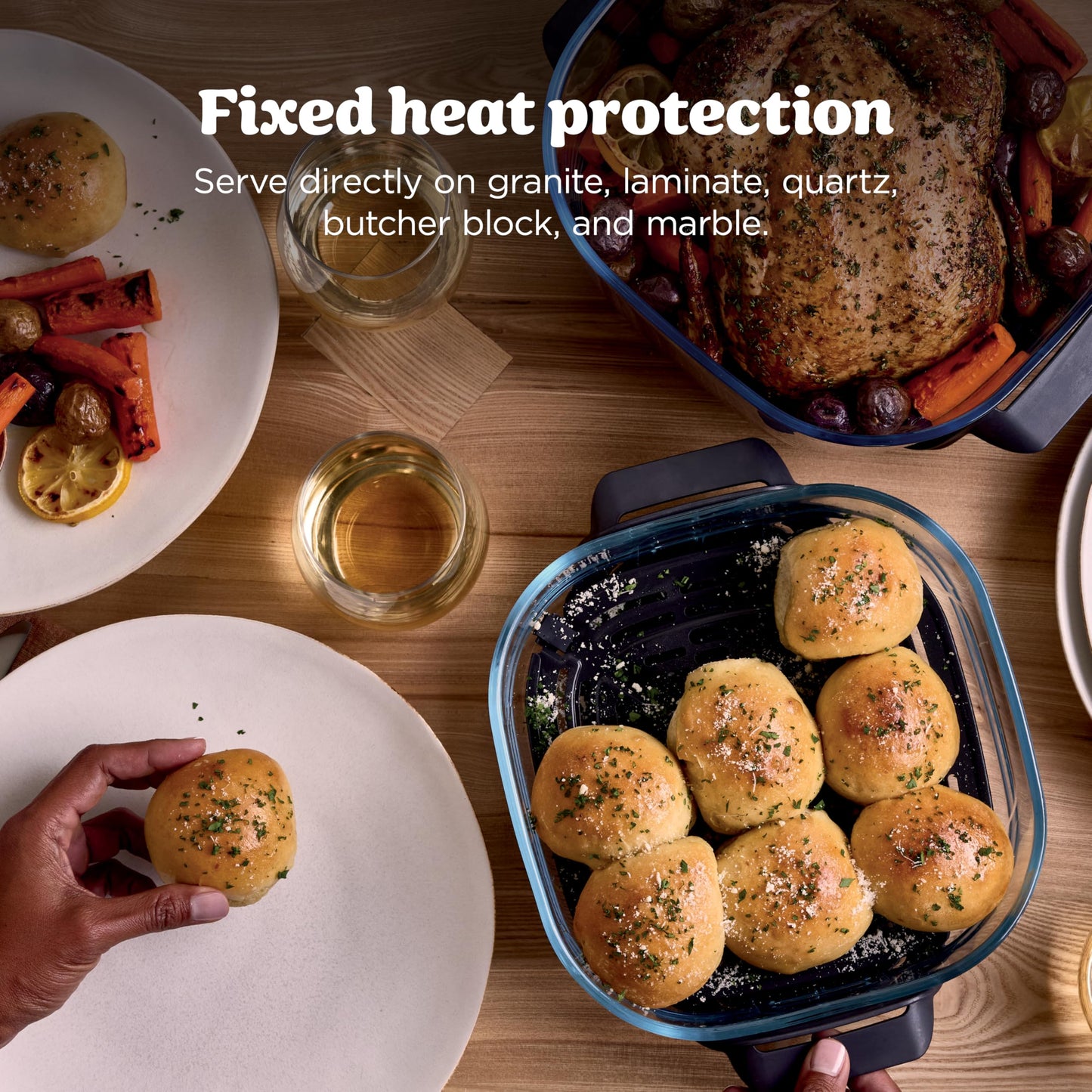 Ninja Crispi Pro 6-in-1 Glass Air Fryer | 450°F, Nontoxic, 6qt & 2.5qt Containers & Lids | Microwave, Freezer, Dishwasher Safe | Max Crisp, Air Fry, Bake, Roast, Recrisp, Dehydrate |Cyberspace AS101CY