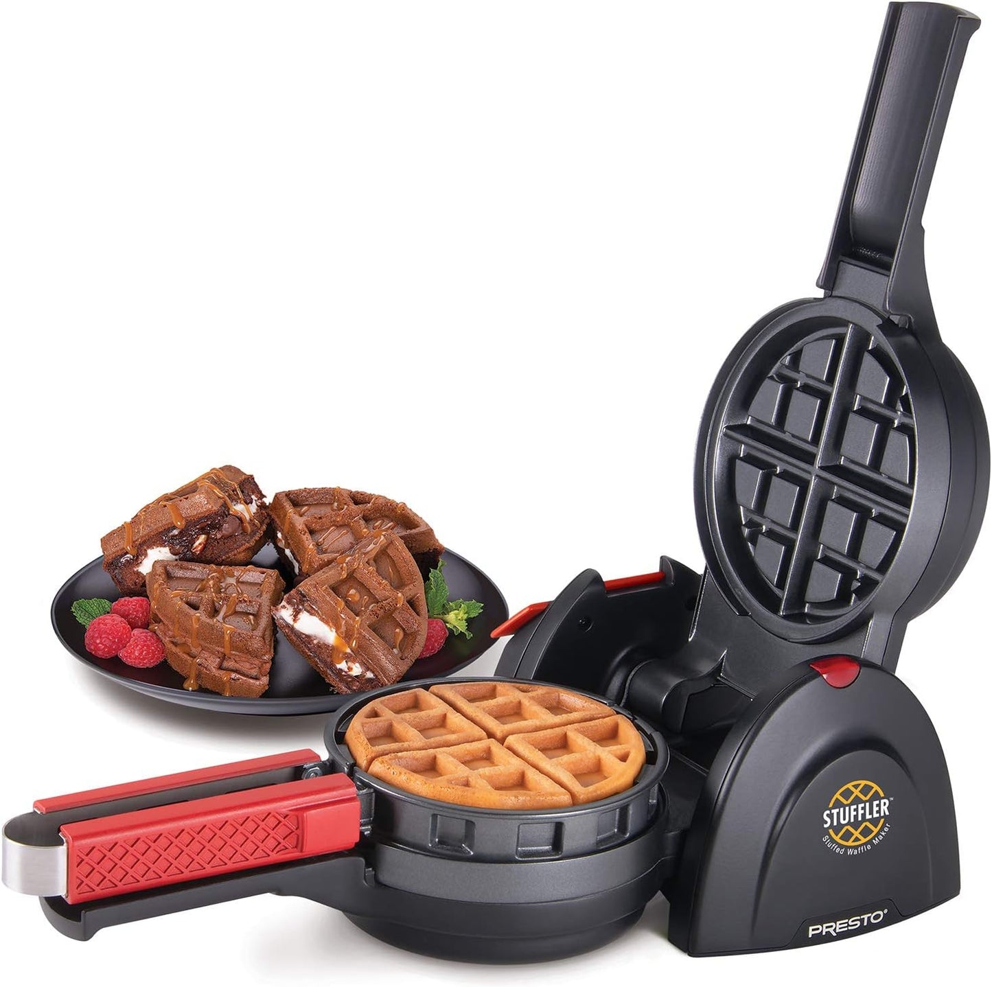 🧇✨ Presto 03512 Stuffler Stuffed Waffle Maker, Belgian, Large, Black