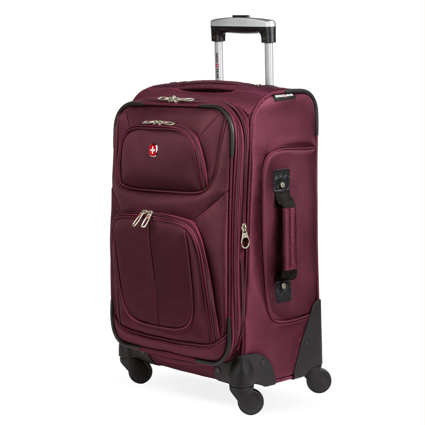 SwissGear Sion Softside Expandable Luggage with Spinner Wheels, Dark Grey, 2-Piece Set (21/25)
