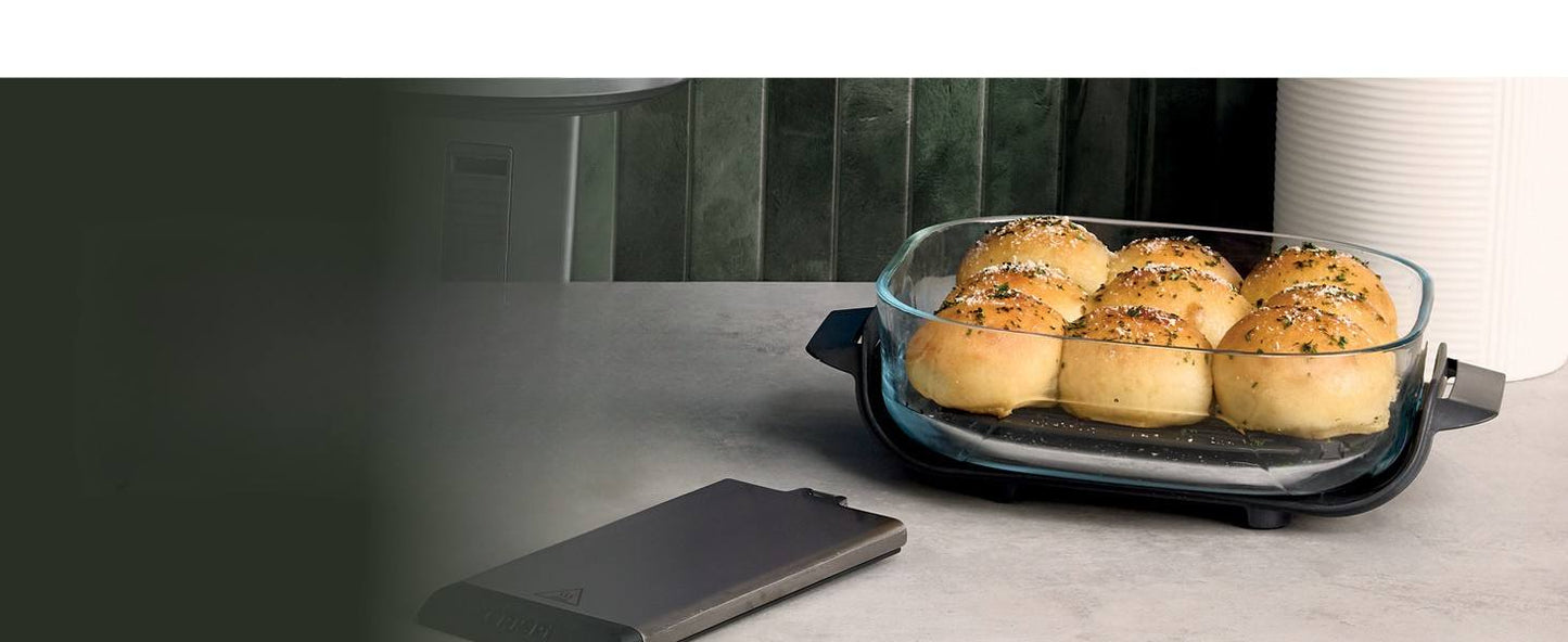 Ninja Crispi Pro 6-in-1 Glass Air Fryer | 450°F, Nontoxic, 6qt & 2.5qt Containers & Lids | Microwave, Freezer, Dishwasher Safe | Max Crisp, Air Fry, Bake, Roast, Recrisp, Dehydrate |Cyberspace AS101CY