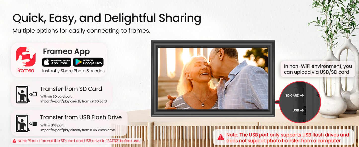 🖼️✨ Frameo Moments™ 15.6” Smart WiFi Memory Frame ✨🖼️
