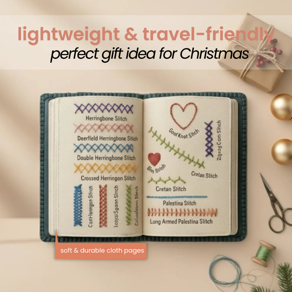 Embroidery Stitch Book — Relax Your Mind, One Stitch at a Time 💛✨