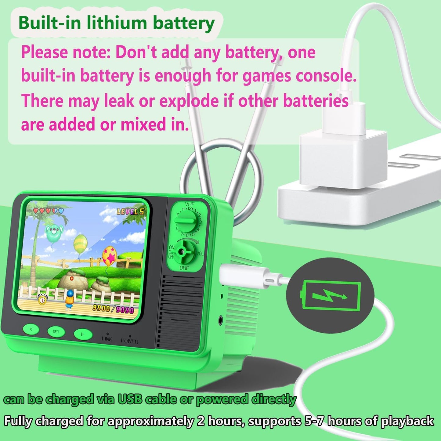 Mini TV-Style Retro Game Console