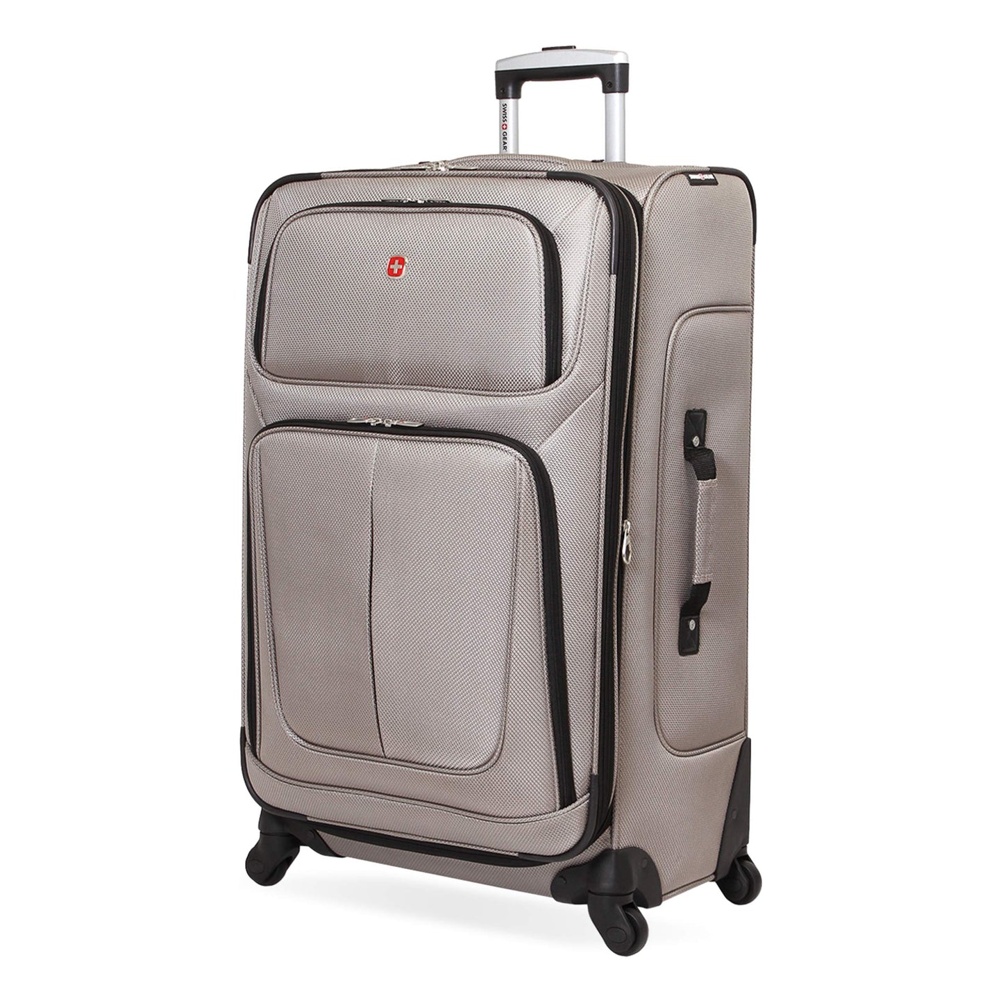 SwissGear Sion Softside Expandable Luggage with Spinner Wheels, Dark Grey, 2-Piece Set (21/25)