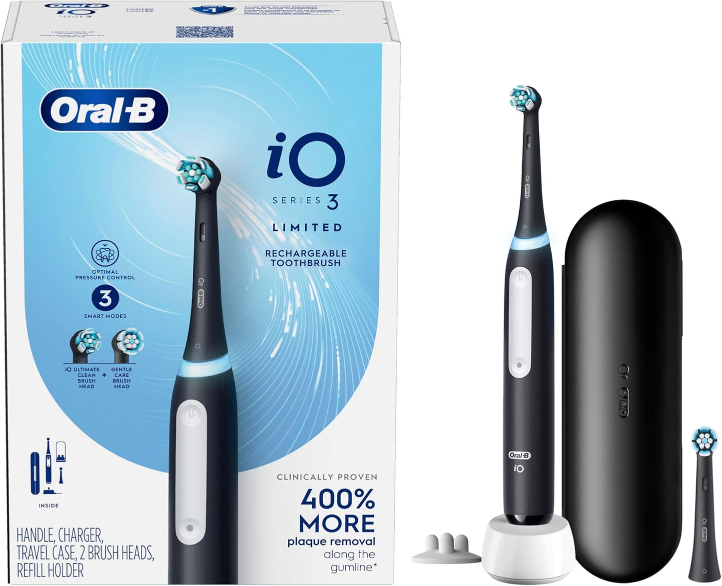 🦷✨ Oral-B iO Deep Clean — Smart Electric Toothbrush (Series 3, Black)