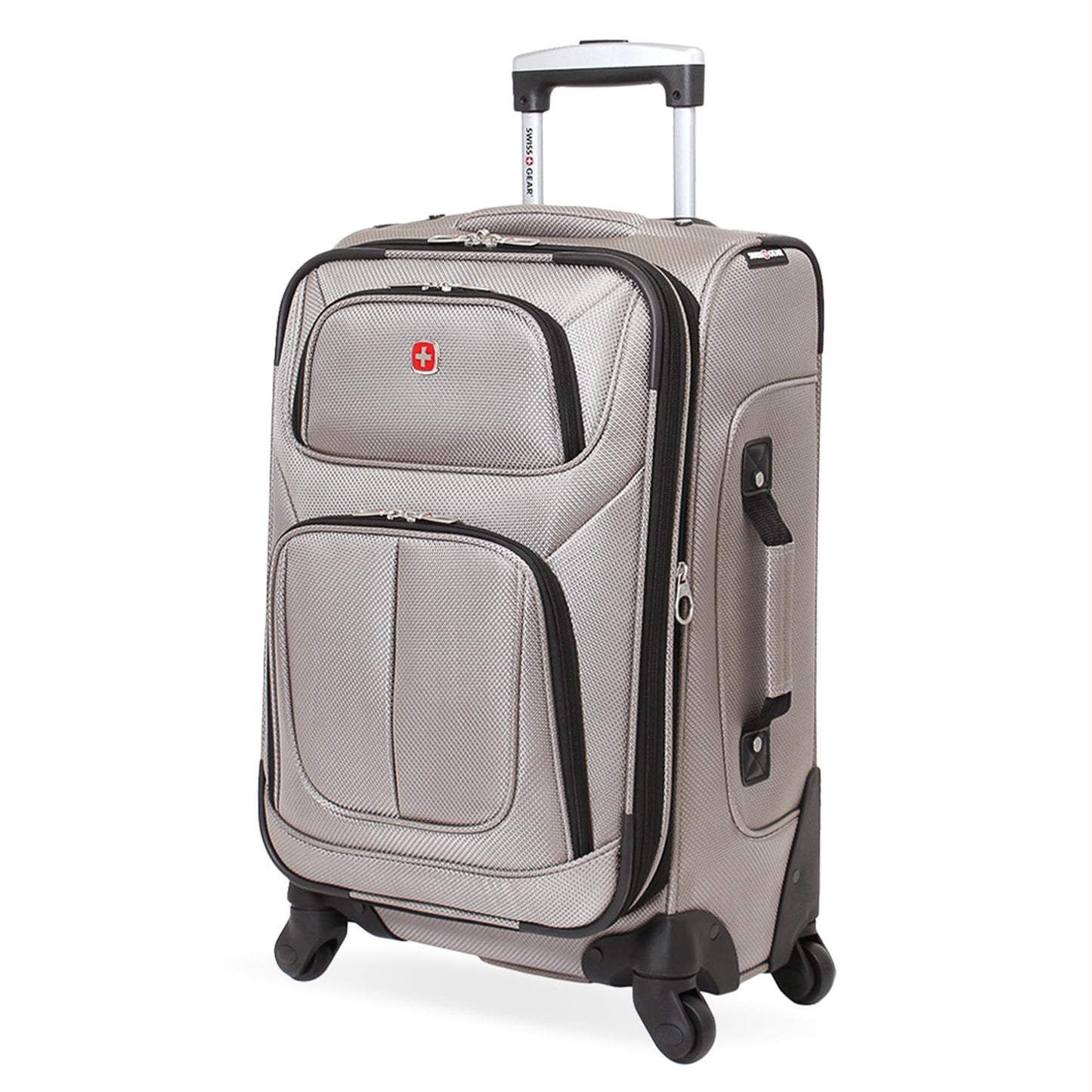 SwissGear Sion Softside Expandable Luggage with Spinner Wheels, Dark Grey, 2-Piece Set (21/25)