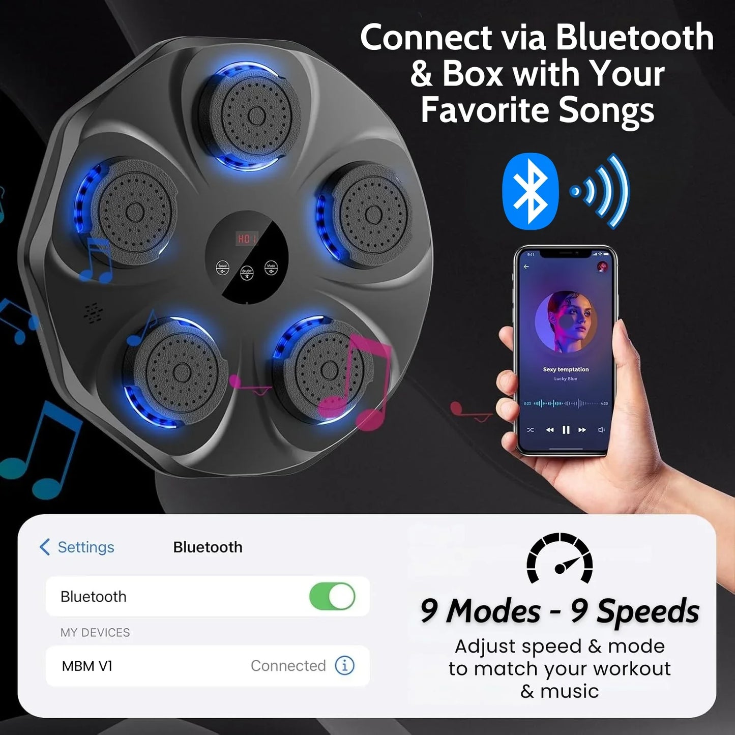 🥊 Music Boxing Machine + FREE Boxing Gloves 🎶